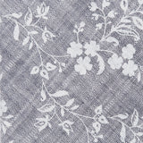 Grey Printed Floral Slim Tie