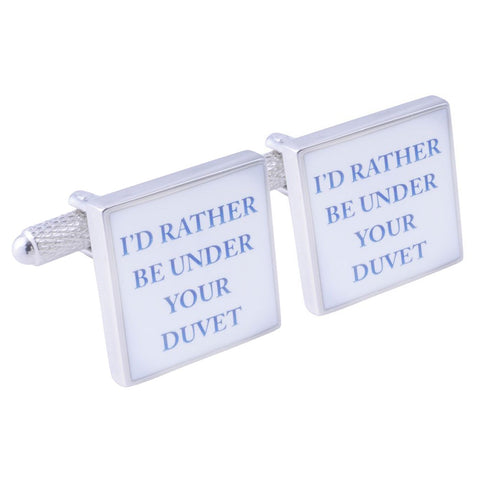 I'd Rather Be Under Your Duvet Cufflinks