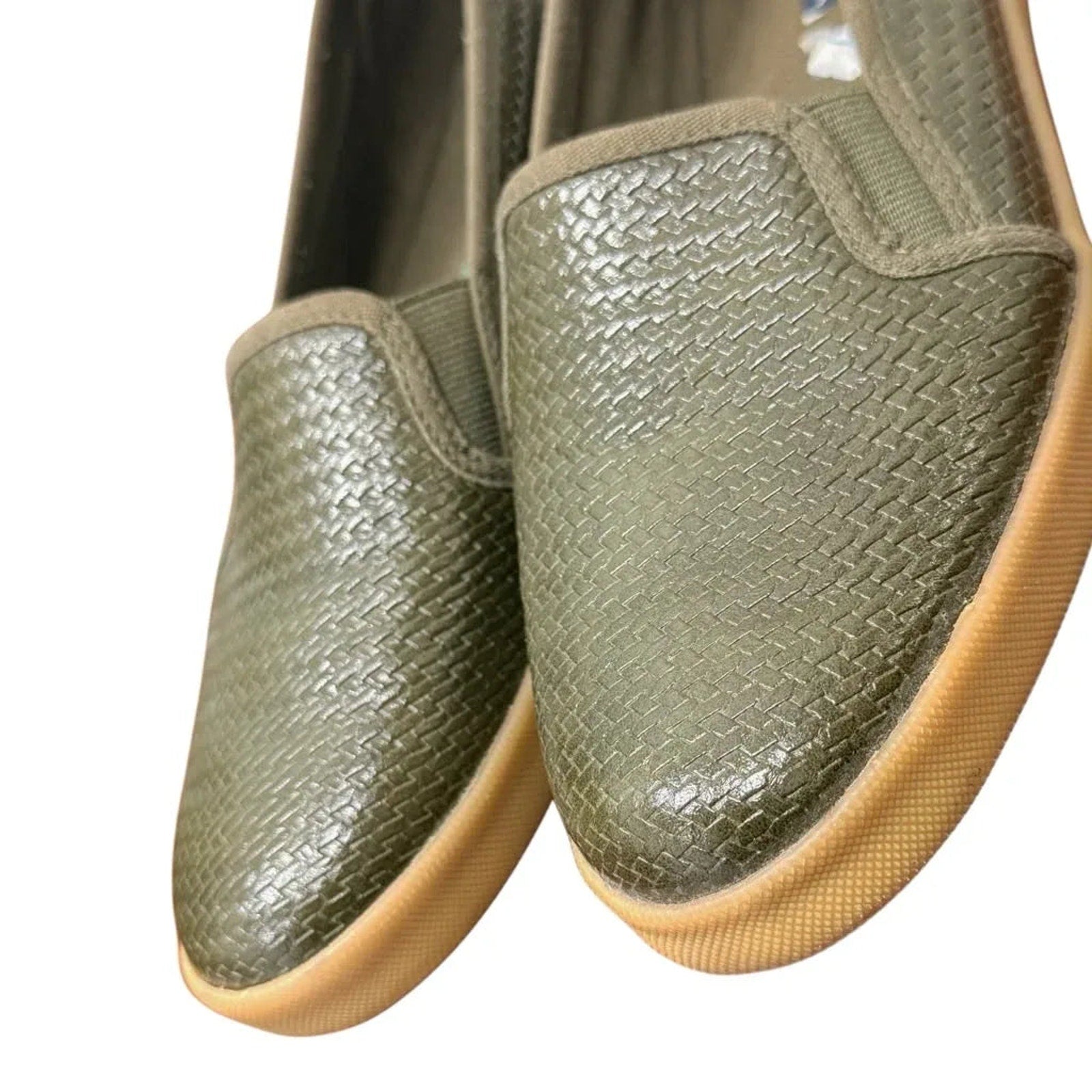 Nautica Sunchaser Woven Slip-On Loafers Olive Green