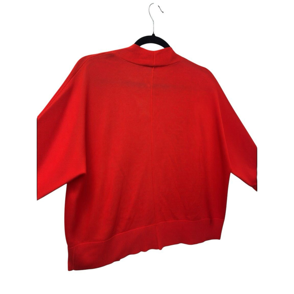 LOFT Open Front Cardigan Sweater Red Medium