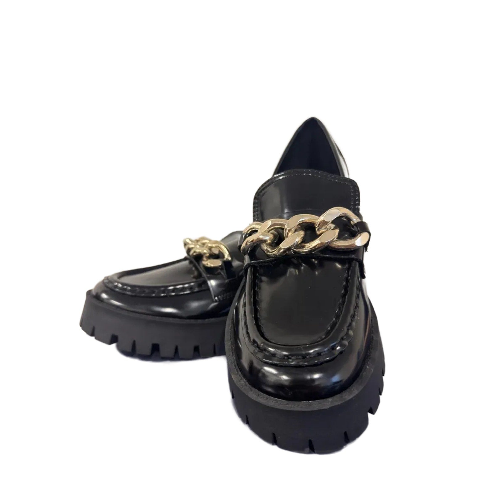 Guess Hillford Chain-Detail Platform Lug-Sole Loafers