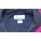 Columbia Colorblock Hooded Rain Jacket Fleece Lining XS