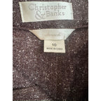 Christopher & Banks Brown Tweed Comfort Flex Trousers