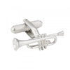 Silver Plated Trumpet Cufflinks