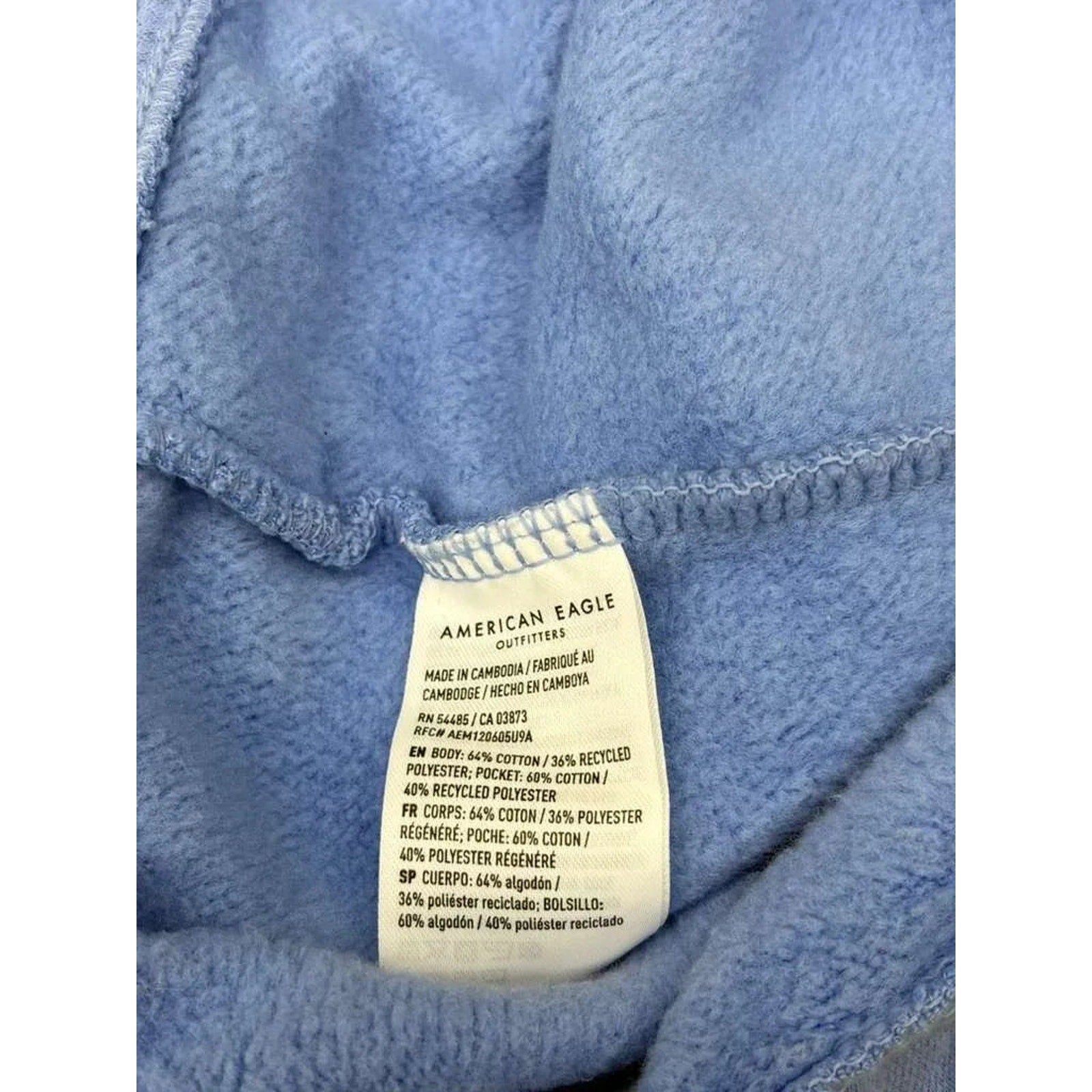 American Eagle Leisure Club 77 Fleece Sweat Shorts Light Blue