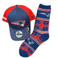 New Era 9FORTY New England Patriots Adjustable Cap & Crew Socks Set NWT NFL