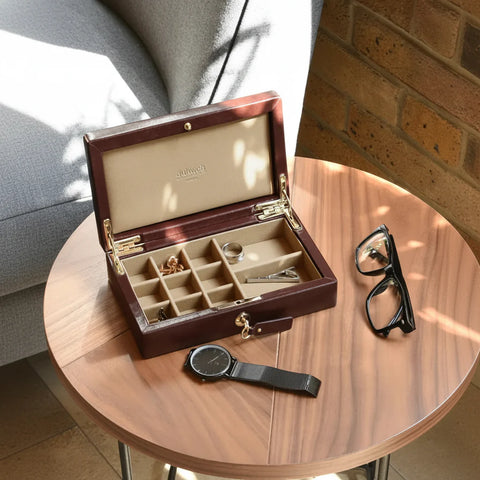 Windsor Chestnut Brown Cufflink Box