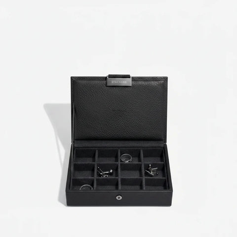 Black Lidded Mini Cufflink Box