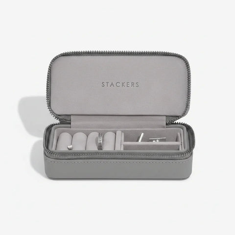 Zipped Travel Jewellery Box - Men's (Slate Grey)