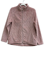 Jason Maxwell Pink Embossed Dot Fleece Full-Zip Jacket - front