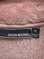 Jason Maxwell Pink Embossed Dot Fleece Full-Zip Jacket - tag