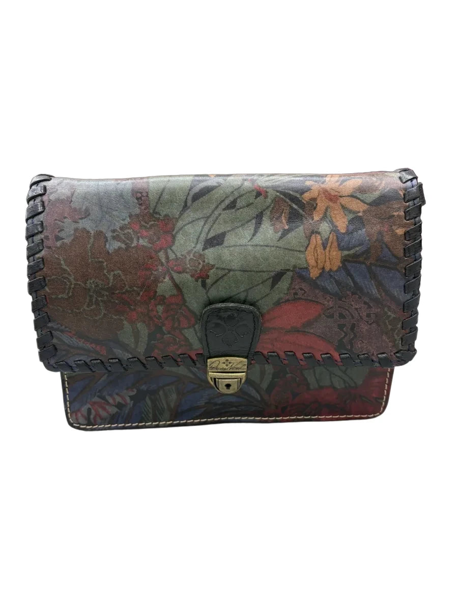 Patricia Nash Floral Print Leather Crossbody Bag - front