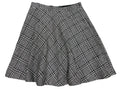Brooks Brothers 346 Glen Plaid Wool Blend A-Line Skirt Black - front