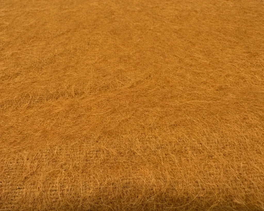 Soft Brushed Fringe Scarf Mustard Orange - fabric
