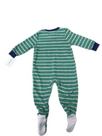 Carter's Dinosaur Print Fleece Footed Sleeper Pajama Green - back