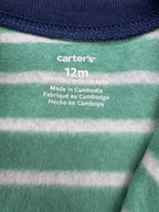 Carter's Dinosaur Print Fleece Footed Sleeper Pajama Green - tag