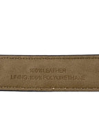 Talbots Braided Leather Belt Gold-Tone Buckle - label