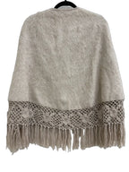 Alpaca Camargo Alpaca Blend Fuzzy Cape Crochet Trim - back