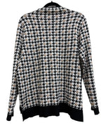Adrianna Papell Houndstooth Knit Sweater Black - back