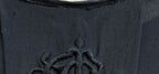 Vintage Christian Dior Silk Short Sleeve Blouse Black - detail