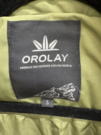 Orolay Long Quilted Puffer Coat Olive Green - tag