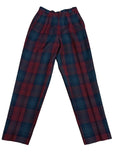 Alanni by Donny Brook Wool Plaid Vintage Trousers Burgundy - front