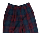 Alanni by Donny Brook Wool Plaid Vintage Trousers Burgundy - detail