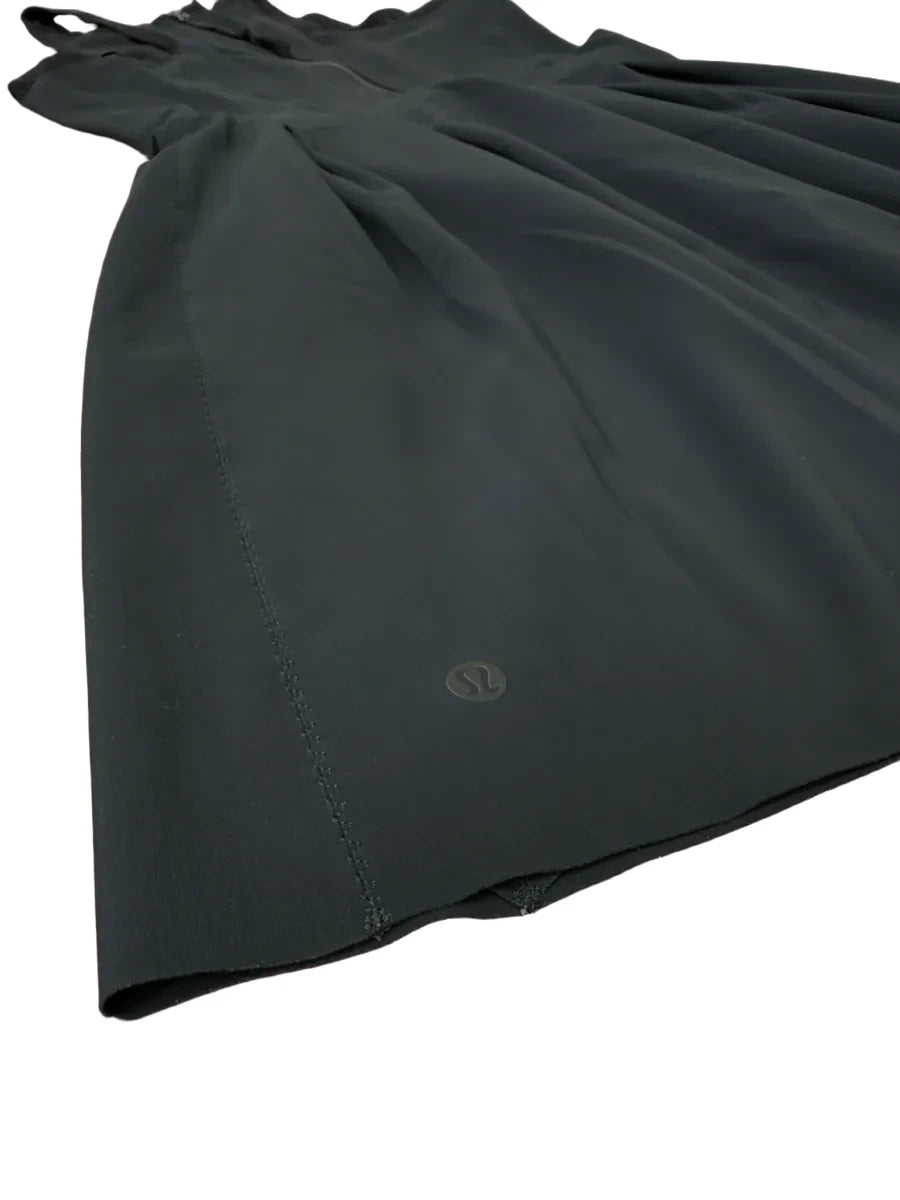 Lululemon Pleated Fit-and-Flare Athletic Dress Black - fabric